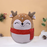 Maxbell Christmas Plush Toy Stuffed Doll Cartoon Throw Pillow Elk