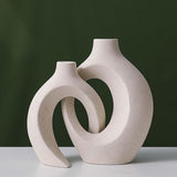 Maxbell 2 Pieces Ceramic Flower Vase Flower Arrangements Flower Pot for Gift
