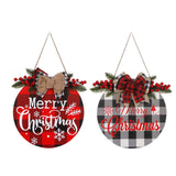 Maxbell Maxbell with Rope Christmas Door Hanger Wooden Decorative Xmas for Window Party Yard Red