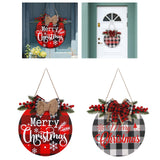 Maxbell Maxbell with Rope Christmas Door Hanger Wooden Decorative Xmas for Window Party Yard Red