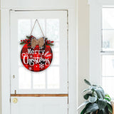 Maxbell Maxbell with Rope Christmas Door Hanger Wooden Decorative Xmas for Window Party Yard Red