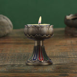 Maxbell Ghee Lamp Holder Candle Holder Votive Tealight Holder Oil Lamp Tibetan Brown