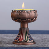 Maxbell Maxbell Ghee Lamp Holder Candle Holder Votive Tealight Holder Oil Lamp Tibetan Red