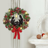 Maxbell Christmas Door Wreath Garland Ornament for Indoor Outdoor Holiday Decoration