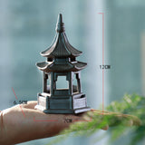 Maxbell Maxbell Pagoda Lantern Statue Ornaments Accessories for Bonsai Decor Fairy Garden 12cmx7cmx6.5cm