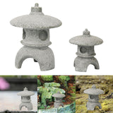 Maxbell Maxbell Pagoda Lantern Statue Garden Figurine Ornament for Patio Lawn Decoration 7cmx7cmx9cm