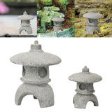 Maxbell Maxbell Pagoda Lantern Statue Garden Figurine Ornament for Patio Lawn Decoration 7cmx7cmx9cm