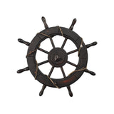 Maxbell Maxbell Wooden Ship Steering Wheel Decor Pirate Hanging Beach Theme Sailboat Decor 62cm
