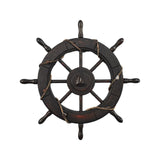 Maxbell Maxbell Wooden Ship Steering Wheel Decor Pirate Hanging Beach Theme Sailboat Decor 62cm