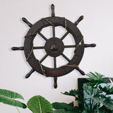 Maxbell Maxbell Wooden Ship Steering Wheel Decor Pirate Hanging Beach Theme Sailboat Decor 62cm