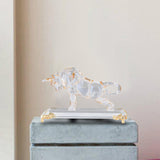 Maxbell Portable Crystal Bull Figurine Statue Art Craft for Shelf Store Living Room C