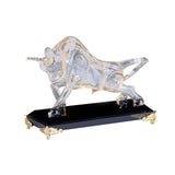 Maxbell Crystal Bull Figurine Souvenir for Restaurant Desktop Decoration