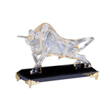 Maxbell Crystal Bull Figurine Souvenir for Restaurant Desktop Decoration