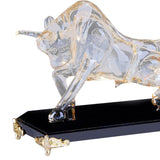 Maxbell Crystal Bull Figurine Souvenir for Restaurant Desktop Decoration