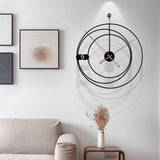 Maxbell Maxbell Simple Wall Clock Household Metal Clocks for Dining Room Ornament Bedroom