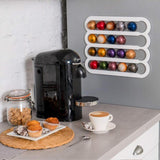 Maxbell Maxbell Coffee Pod Holder Wall Mounted Rack Storage for Under Cabinet Kitchen White