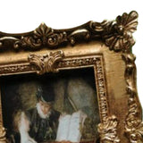 Maxbell Maxbell European Style Photo Frame Art Craft Ornate Embossed for Table Hallway Decor 11cmx5cmx13cm