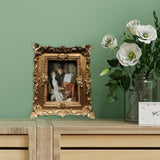 Maxbell Maxbell European Style Photo Frame Art Craft Ornate Embossed for Table Hallway Decor 11cmx5cmx13cm