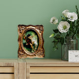 Maxbell Maxbell European Style Photo Frame Art Craft Ornate Embossed for Table Hallway Decor 9cmx5cmx11cm