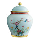 Maxbell Maxbell Chinese Style Ceramic Ginger Jar Decorative Vase Caddy Storage Jar with Lid