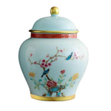 Maxbell Maxbell Chinese Style Ceramic Ginger Jar Decorative Vase Caddy Storage Jar with Lid