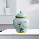Maxbell Maxbell Chinese Style Ceramic Ginger Jar Decorative Vase Caddy Storage Jar with Lid