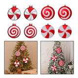 Maxbell Maxbell 4x Candy Christmas Ornament Hanging Christmas Tree Decoration Living Room 10cm Matte