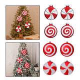 Maxbell Maxbell 4x Candy Christmas Ornament Hanging Christmas Tree Decoration Living Room 10cm Matte