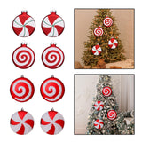 Maxbell Maxbell 4x Candy Christmas Ornament Hanging Christmas Tree Decoration Living Room 10cm Matte