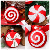Maxbell Maxbell 4x Candy Christmas Ornament Hanging Christmas Tree Decoration Living Room 10cm Matte