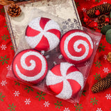 Maxbell Maxbell 4x Candy Christmas Ornament Hanging Christmas Tree Decoration Living Room 10cm Matte