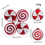 Maxbell Maxbell 4x Candy Christmas Ornament Hanging Christmas Tree Decoration Living Room 10cm Matte