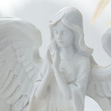 Maxbell Maxbell Resin Angel Statue Candle Holder Angel Wing Figurine Tea Light Holders L