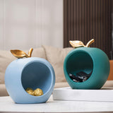 Maxbell Modern Fruit Statue Storage Box Sculpture Key Holder Tabletop Figurines green