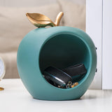 Maxbell Modern Fruit Statue Storage Box Sculpture Key Holder Tabletop Figurines green