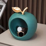 Maxbell Modern Fruit Statue Storage Box Sculpture Key Holder Tabletop Figurines green