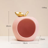 Maxbell Modern Fruit Statue Storage Box Sculpture Key Holder Tabletop Figurines pink