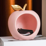 Maxbell Modern Fruit Statue Storage Box Sculpture Key Holder Tabletop Figurines pink