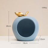 Maxbell Modern Fruit Statue Storage Box Sculpture Key Holder Tabletop Figurines blue