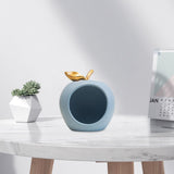 Maxbell Modern Fruit Statue Storage Box Sculpture Key Holder Tabletop Figurines blue
