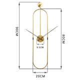 Maxbell Maxbell Metal Wall Clock Ornament Decorative Bathroom Dorm Bedroom Hanging Clocks