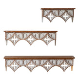 Maxbell Maxbell Wall Shelf Storage Rack Display Rustic Crafts Retro Style for Bedroom Decor 40cmx18cmx17cm