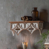 Maxbell Maxbell Wall Shelf Storage Rack Display Rustic Crafts Retro Style for Bedroom Decor 40cmx18cmx17cm