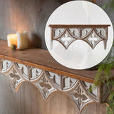 Maxbell Maxbell Wall Shelf Storage Rack Display Rustic Crafts Retro Style for Bedroom Decor 40cmx18cmx17cm