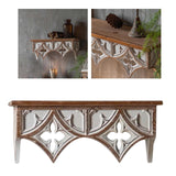 Maxbell Maxbell Wall Shelf Storage Rack Display Rustic Crafts Retro Style for Bedroom Decor 40cmx18cmx17cm