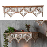 Maxbell Maxbell Wall Shelf Storage Rack Display Rustic Crafts Retro Style for Bedroom Decor 60cmx18cmx17cm