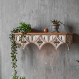 Maxbell Maxbell Wall Shelf Storage Rack Display Rustic Crafts Retro Style for Bedroom Decor 60cmx18cmx17cm