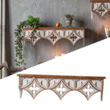 Maxbell Maxbell Wall Shelf Storage Rack Display Rustic Crafts Retro Style for Bedroom Decor 60cmx18cmx17cm