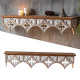 Maxbell Maxbell Wall Shelf Storage Rack Display Rustic Crafts Retro Style for Bedroom Decor 80cmx18cmx17cm