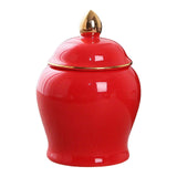 Maxbell Maxbell Kitchen Canisters Container Ceramic Food Storage Jar for Coffee Beans Spice Red